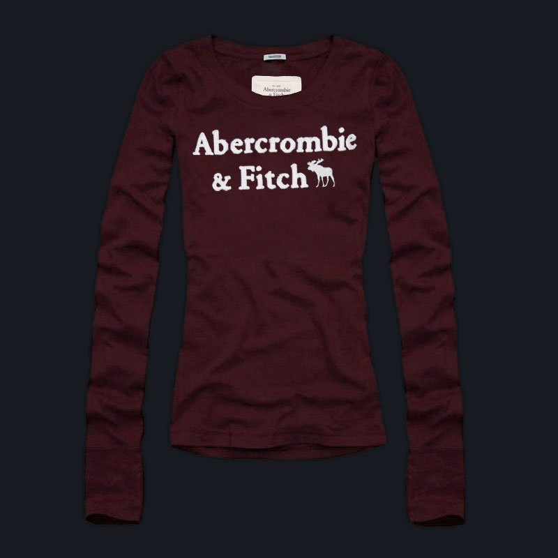 Abercrombie Fitch Mujeres De Cuello Redondo Largo Remera AF8140